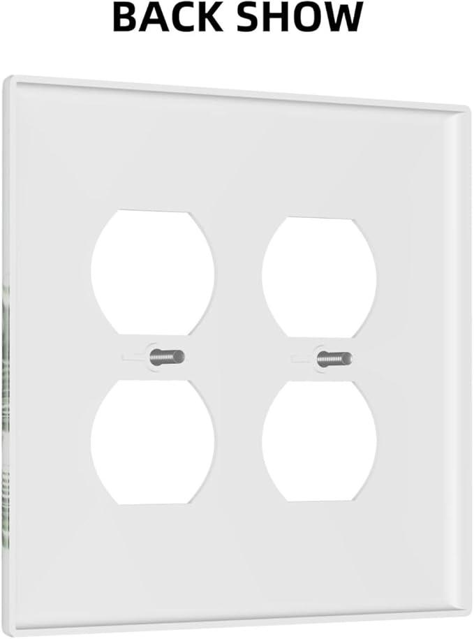 Outlet Covers Palm Trees Tropical Green Plant Palm Leaf 2 Gang Double Duplex Decorative Light Switch Covers Electrical Wallplates Socket Faceplate For Bed Room Bathroom Decor