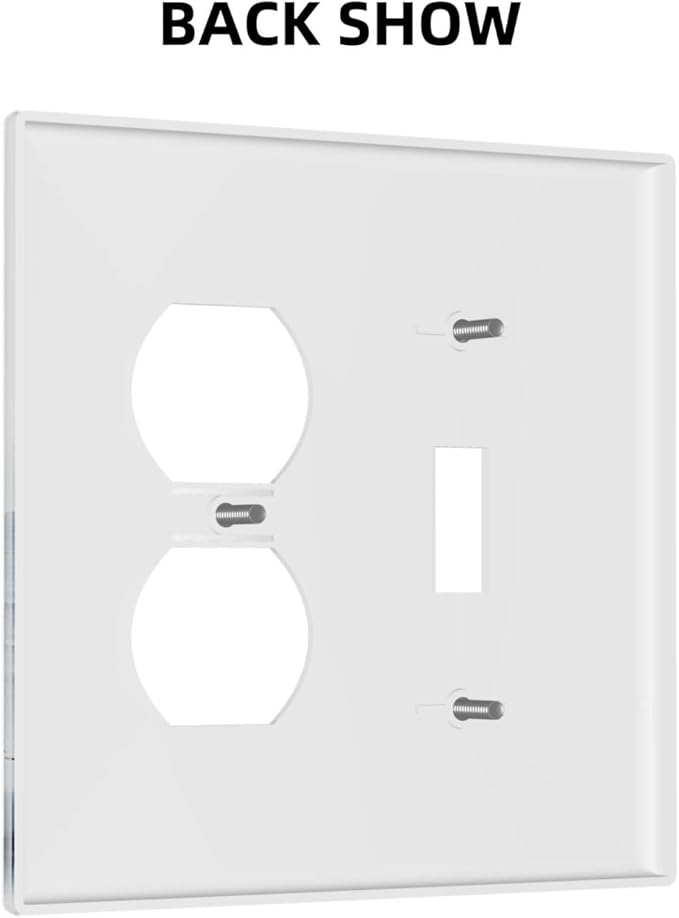 Wallplates Mountain Foggy Lake Boat Grey Blue Forest Birds 1 Toggle 1 Duplex Switch Plate Electrical GFCI Faceplate Decorative Light Switch Covers for Bedroom living Room Decor