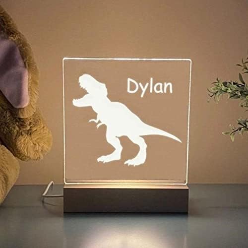 Dinosaur Night Light, Night Light, Custom Name Night Light, Kids Bedroom, Nursery Night Light, Personalized Night Light, Childs Playroom, Gift for Kids