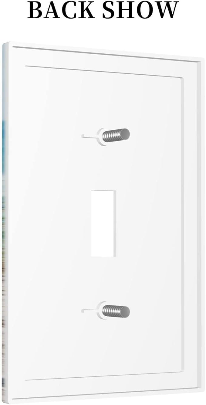 Custom 1 Gang Light Switch Cover Personalized Your Own Single Toggle Wall Plates Switchplate Covers Decorative with Picture Logo Text for Kitchen Living Room Accessories Decor