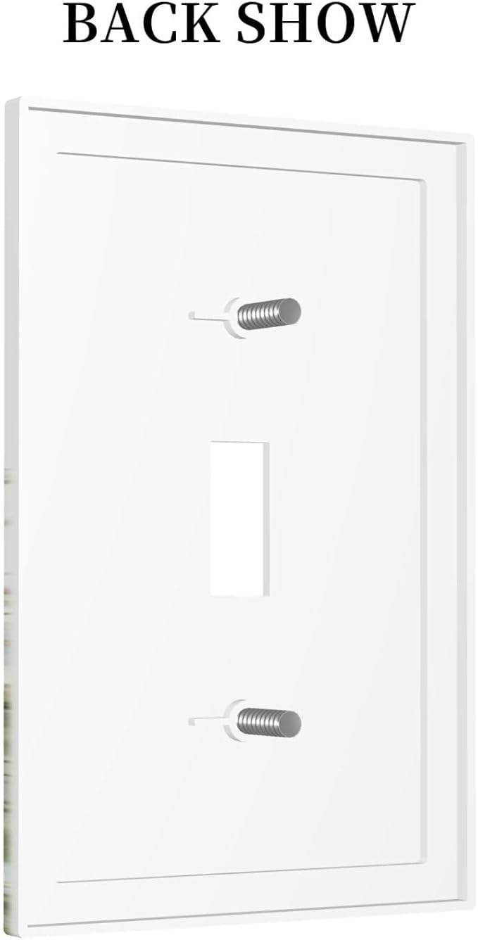 Colorful Wildflowers Daisy Plant Butterfly Floral Decorative Light Switch Cover 1 Gang Single Toggle Device Electrical Faceplate Switchplates Decorator Outlet Wall Plate for Bed Room Living Room Decor