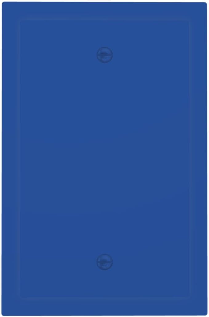 Blue Decorative 1 Gang No Device Blank Wall Plate Blank Light Switch Cover Switchplate Electric Unused Faceplate Covers
