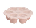 BEABA Multiportions Premium Quality Silicone Baby Food Freezer Tray with Clip On Lid, Baby Food Storage Container Ice Cube Tray Maker, Made in Italy, Rose, 3 oz