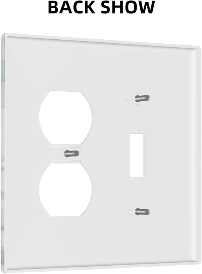 Boho Green White Eucalyptus Leaf Floral Wallplates 1 Toggle 1 Duplex Switch Plate Electrical GFCI Faceplate Decorative Light Switch Covers for Farmhouse Living Room Decor