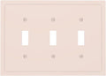 Beige 3 Gang Light Switch Plate Decorative Triple Toggle Wall Plate Cover Electrical Faceplate Switch Face Plate