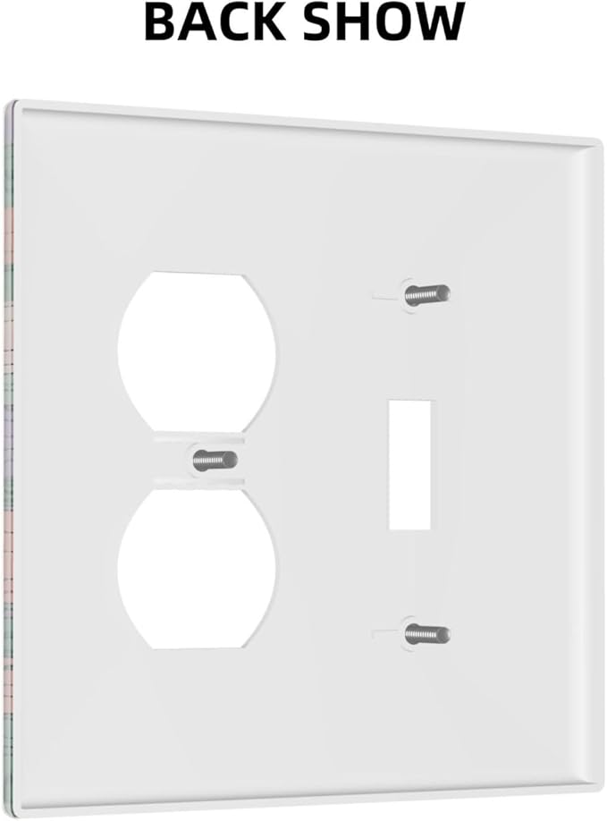 Wallplates Funny Cute Cartoon Cat Floral Colorful Flower 1 Toggle 1 Duplex Switch Plate Electrical Gfci Faceplate Decorative Light Switch Covers For Kids Room Nursery Decor