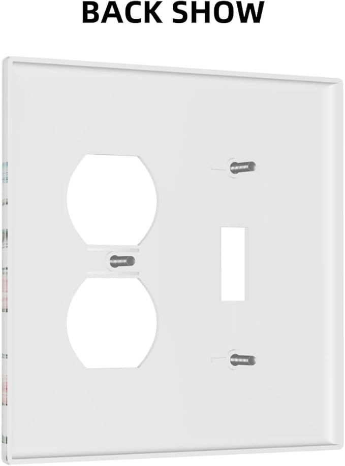 Boho Watercolor Wildflowers Floral Plants Flower Wallplates 1 Toggle 1 Duplex Switch Plate Electrical GFCI Faceplate Decorative Light Switch Covers for Bedroom Living Room Decor
