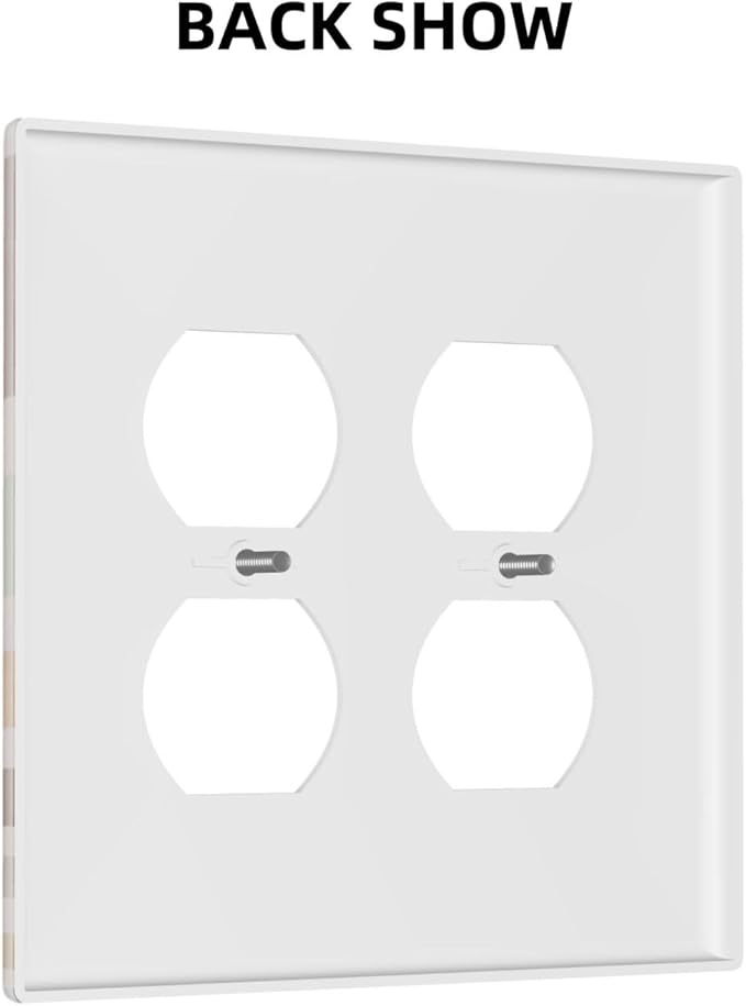Boho Sun Rainbow Retro Aesthetic Abstract Art Sunrise Sunset Outlet Covers 2 Gang Double Duplex Decorative Light Switch Covers Electrical Wallplates Socket Faceplate for Kids Room Bedroom Decor