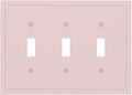 Pink 3 Gang Light Switch Plate Decorative Triple Toggle Wall Plate Cover Cute Electrical Faceplate Switch Face Plate