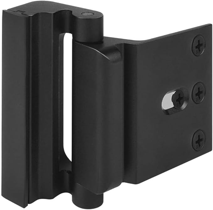 Home Security Door Reinforcement Lock for Kids Safety Upgraded Front Door Locks Withstand 800 lbs Metal Child Proof Door Latch Lock for Inside Door Top Extra Flip Lock High Deadbolt Lock Home Defender