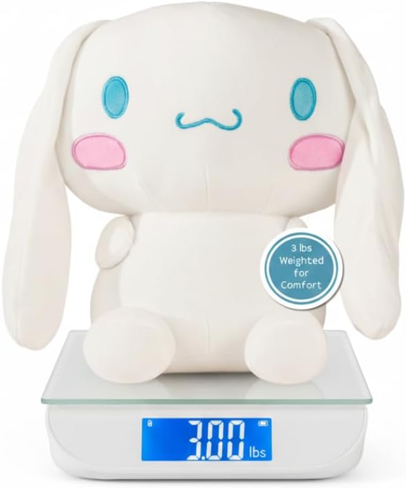 Cinnamoroll Bedding Super Soft Plush Calming 3Lb Weighted Cuddle Pillow Buddy, Comfort Pillow, (Officially Licensed Product) by Franco Calm