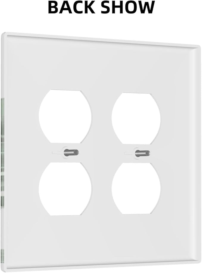 Outlet Covers Boho Tropical Plant Natural Palm Leaf 2 Gang Double Duplex Decorative Light Switch Covers Electrical Wallplates Socket Faceplate For Bed Room Living Room Decor