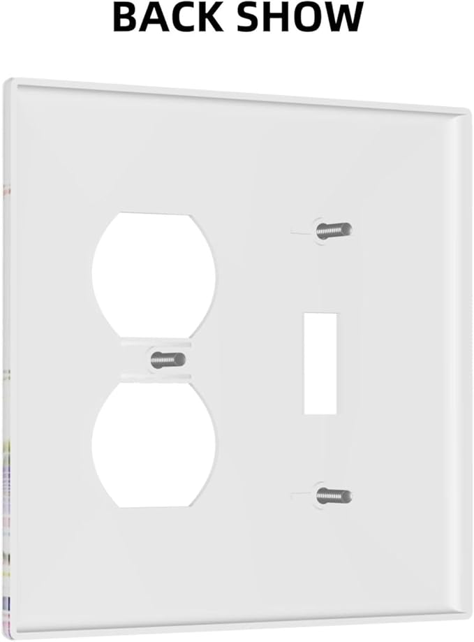 Watercolor Wildflowers Colorful Floral Plant Wallplates 1 Toggle 1 Duplex Switch Plate Electrical GFCI Faceplate Decorative Light Switch Covers for Bedroom Living Room Decor
