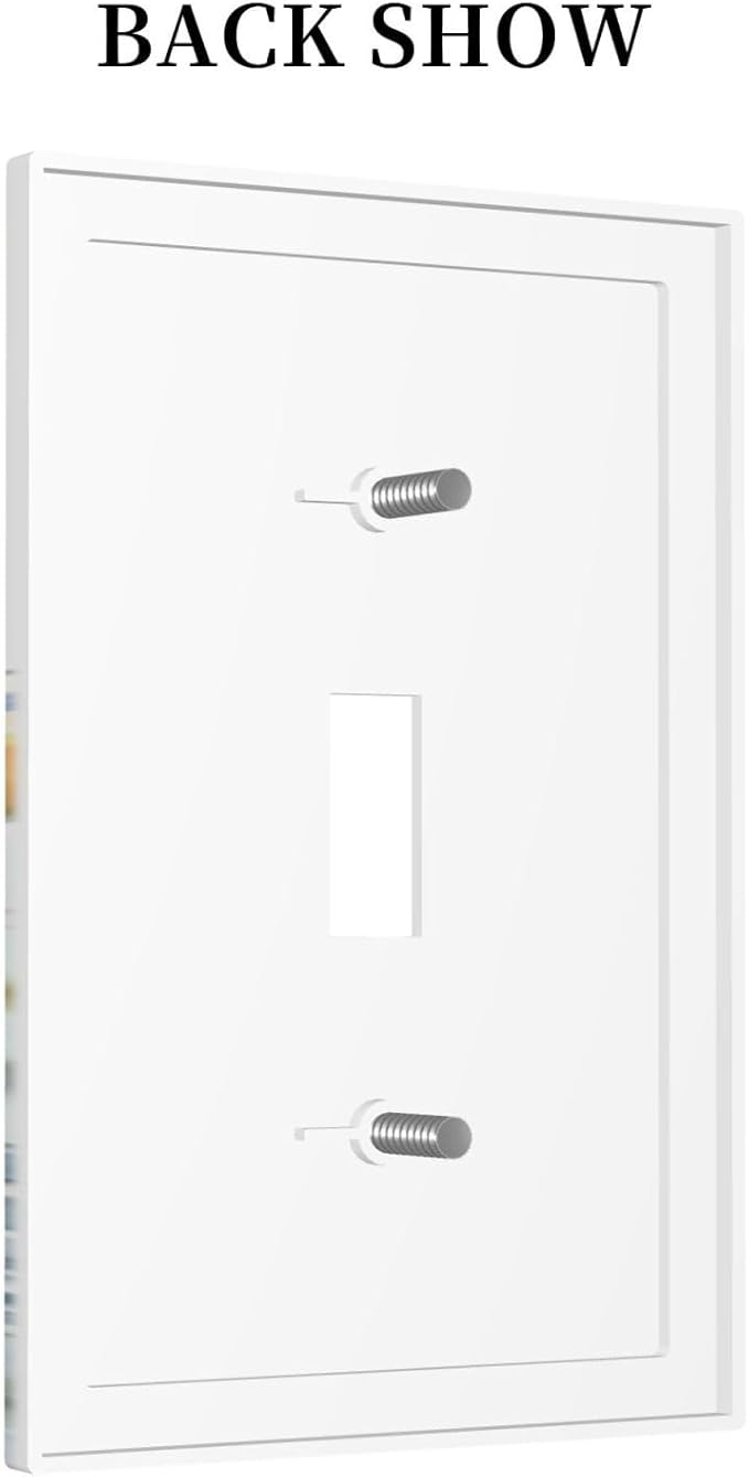 Wildflowers Colorful Flower Butterfly Floral Decorative Light Switch Cover 1 Gang Single Toggle Device Electrical Faceplate Switchplates Decorator Outlet Wall Plate for Farmhouse Bedroom Decor