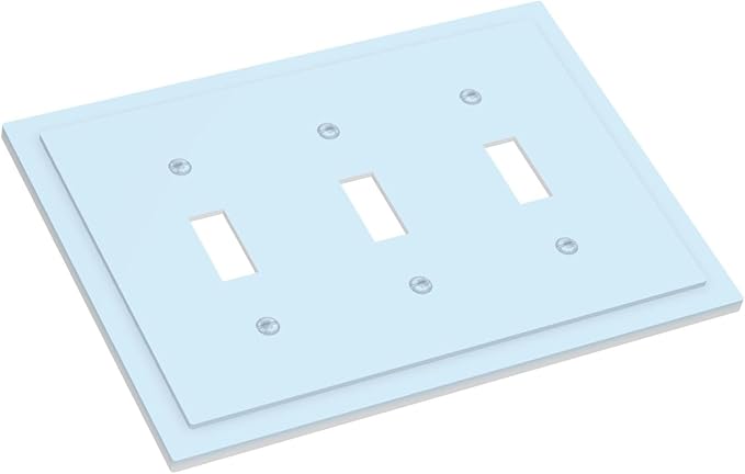 Aqua/Teal 3 Gang Light Switch Plate Decorative Triple Toggle Wall Plate Cover Electrical Faceplate Switch Face Plate