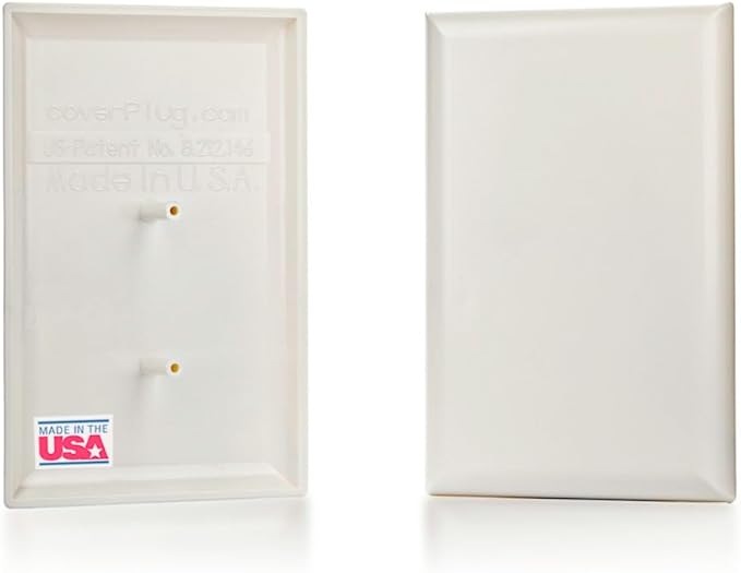 Paintable Childproof Wall Outlet Cover – 2 Pack Blank Electrical Outlet Cover for Baby Safety and Room Cohesion