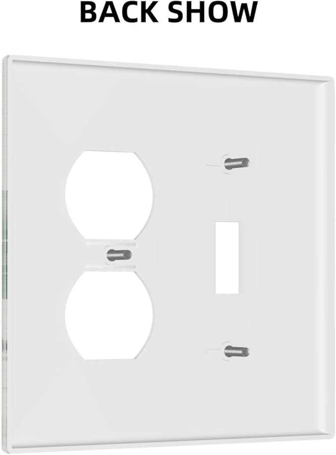 Decorative Outlet Covers Boho Green Monstera Leaf Inspirational Quotes 2 Gang Light Switch Cover Plate Single Toggle Duplex Wall Plates for Electrical Switch Plate Covers for Home Decor