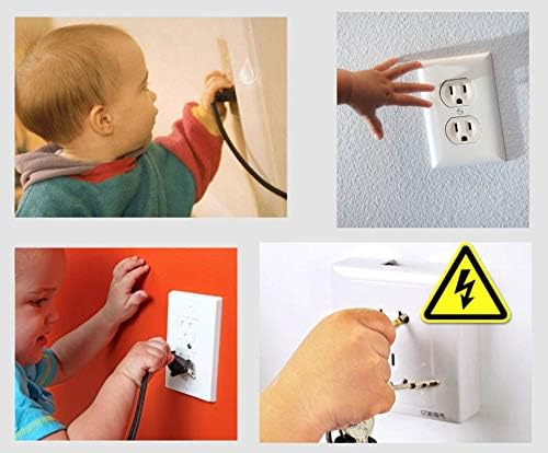 Vmaisi 38 Pieces Clear Outlet Covers Baby Proofing - Electrical Safety ChildProof Plug Protector - (Clear, 38 Pack)