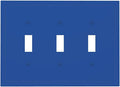 Blue 3 Gang Light Switch Plate Decorative Triple Toggle Wall Plate Cover Electrical Faceplate Switch Face Plate