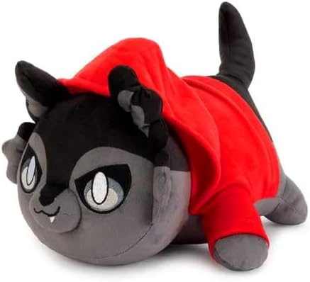 Red-Coated Wolf Cat Plush - Alien Invasion Cat Collection - 100% Embroidered Plushie - Cat Stuffed Animal Collectible (Red-Coated Wolf Cat)