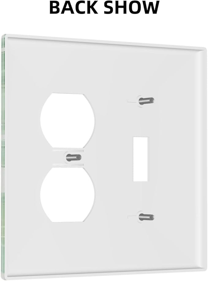 Wallplates Tropical Palm Tree Leaf Green Plant 1 Toggle 1 Duplex Switch Plate Electrical Gfci Faceplate Decorative Light Switch Covers For Bed Room Living Room Decor