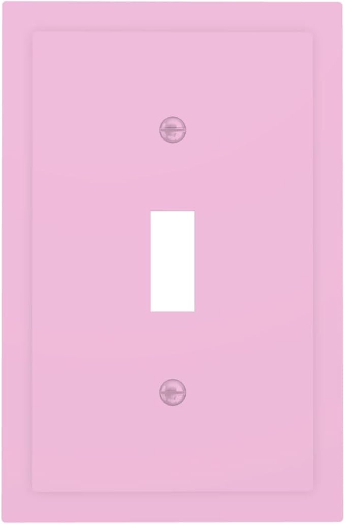 Decorative Light Purple Toggle 1-Gang Toggle Light Switch Cover, Pretty Beauty Romantic Lavender Girly Fashion Trendy Elegant Purple Single Electrical Device Switch Face Wall Plate One Gang