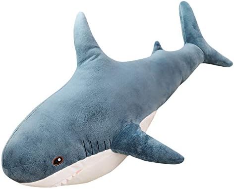 XIAOHONG 30inch Shark Stuffed Animal Toy,Plush Shark Toys,Stuffed Animal Sharks,Soft Shark Cushion Pillow Shark Plush Pillow Stuffed Toy Throw Pillow for Home Decoration Kids Gift
