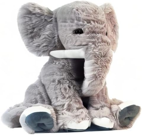 19.2 Inch Large Elephant Stuffed Animals,Clever Elephant Plush Toy for Kids, for Girls and Women,Super Soft Room Decoration(Gray).