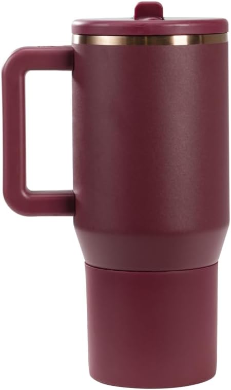 HydroJug Kids - 20 oz Insulated Kids Water Bottle with Flip Straw & Handle | Leak-Proof & Durable | Perfect for School, Sports, Lunch, Travel & Camp, Merlot
