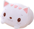 Cat Plush Stuffed Animal, Cute Cat Plushie Cylindrical Hugging Pillow Toy Gifts for Kids Birthday, Valentine, Christmas, 8inch