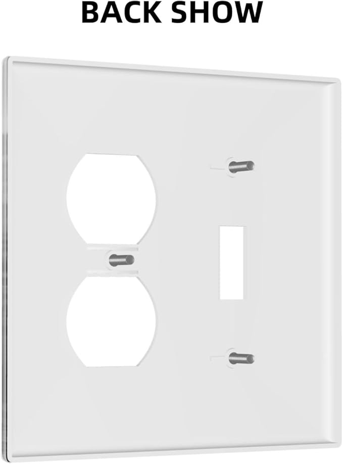 Light Switch Cover Plate Black White Bear Mountain Pine Trees Wilderness 2 Gang Decorative Switch Plates 1 Toggle Duplex Combo Outlet Covers GFCI Wall Plates for Bathroom Bedroom Decor