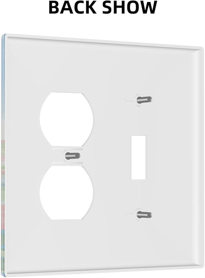 Cat Flower Single Toggle Duplex Combo Outlet Wall Plate Decorative 2 Gang Light Switch Covers Electrical Switchplate Home Decorate Faceplat for Bathroom Bedroom Kitchen Room 4.5 x 4.5 Inch