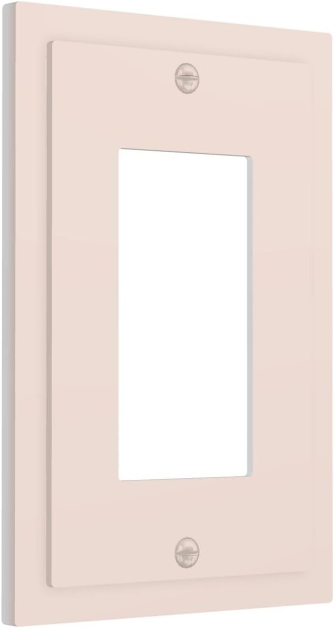 Beige Decorative 1 Gang Rocker/Decorator Outlet Light Switch Wall Plate Cover Faceplate Face Switch GFCI Outlet Cover Plate