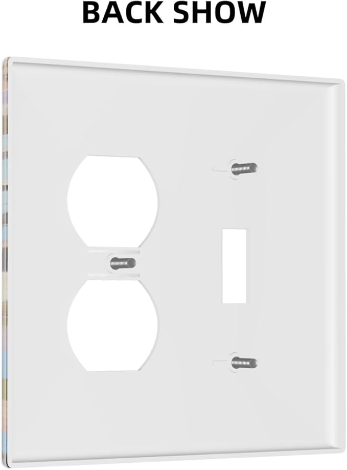 Bird Flower Single Toggle Duplex Combo Outlet Wall Plate Decorative 2 Gang Light Switch Covers Electrical Switchplate Home Decorate Faceplat for Bathroom Bedroom Kitchen Room 4.5 x 4.5 Inch