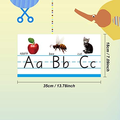 Zonon Alphabet & Number Bulletin Board Set – Manuscript ABC 0-10 Wall Decor, Pre-K/Kindergarten Classroom Decor, Back to School Learning Posters for Kids Playroom Nursery