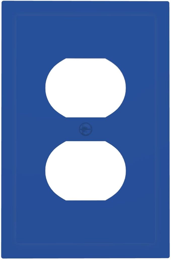 Blue 1 Gang Electrical Duplex Wall Plate Receptacle Outlet Covers Decorative Dual Single Device Light Switch Cover Switchplate