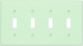 Green 4 Gang Quad Toggle Light Switch Cover Decorative Electric Decorative Quadruple Device Switch Face Wall Plate Screwless