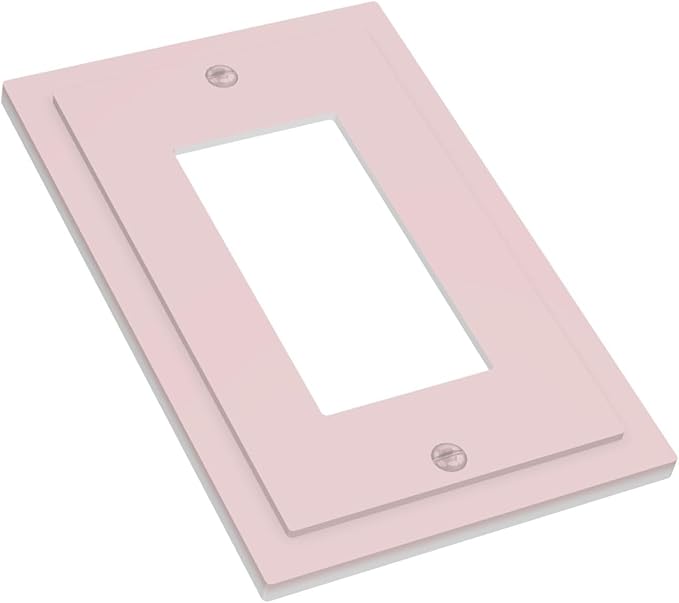Pink Decorative 1 Gang Rocker/Decorator Outlet Light Switch Wall Plate Cover Faceplate Face Switch GFCI Outlet Cover Plate