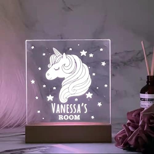 Unicorn Night Light, Night Light, Custom Name Night Light, Kids Bedroom, Nursery Night Light, Personalized Night Light, Childs Playroom, Gift for Kids