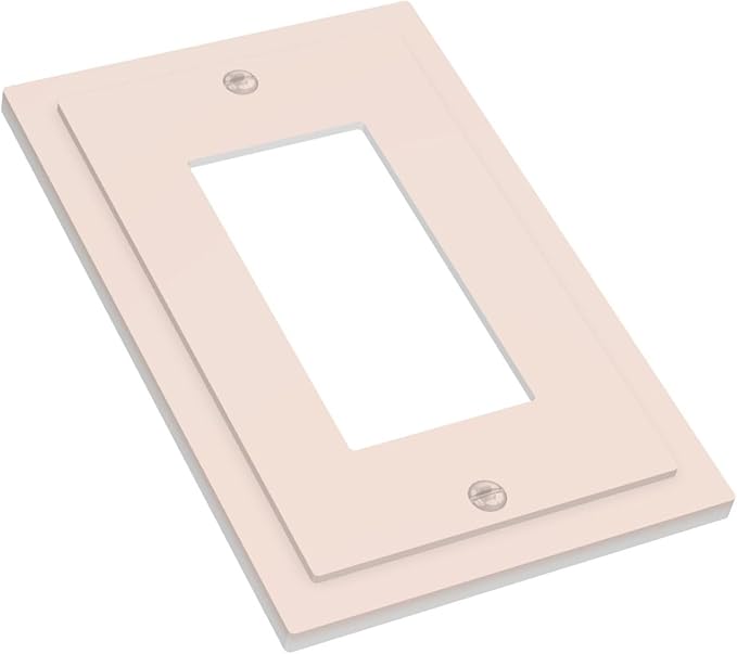 Beige Decorative 1 Gang Rocker/Decorator Outlet Light Switch Wall Plate Cover Faceplate Face Switch GFCI Outlet Cover Plate