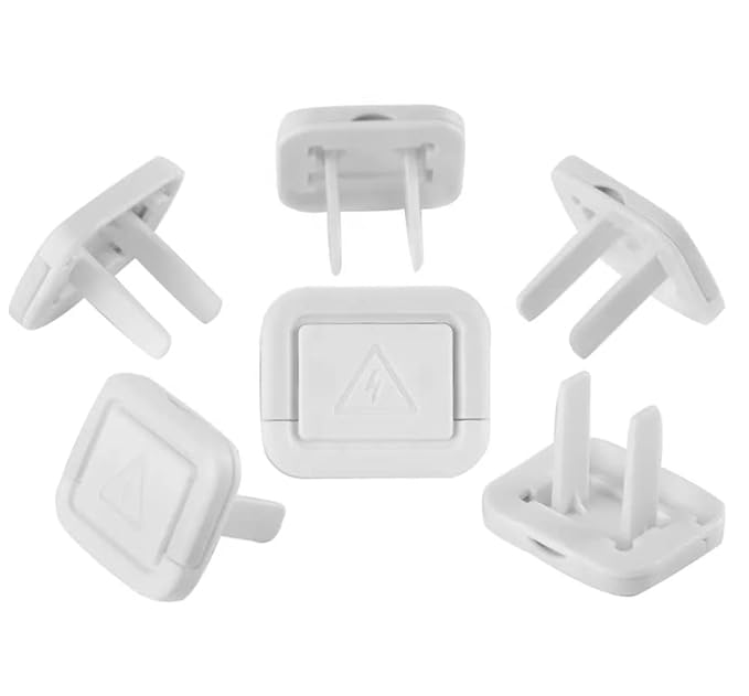 Baby Proofing Outlet Covers, 30 Pack Child Safety Socket Plug Protectors for Electrical Outlets, White Square Socket Covers with Hidden Handle, Toddler Proof Outlet Caps for Home Safety