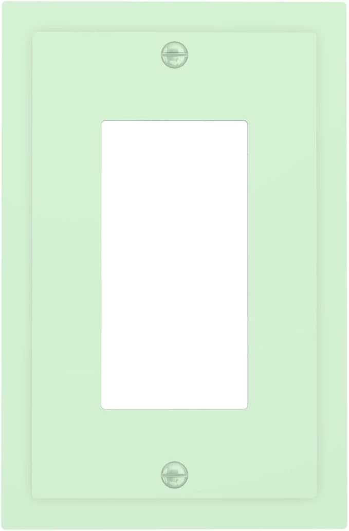 Green Decorative 1 Gang Rocker/Decorator Outlet Light Switch Wall Plate Cover Faceplate Face Switch GFCI Outlet Cover Plate