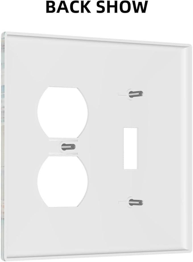 Wallplates Ocean Waves Starfish Conch Scallop Shell 1 Toggle 1 Duplex Switch Plate Electrical Gfci Faceplate Decorative Light Switch Covers For Kids Room Nursery Decor