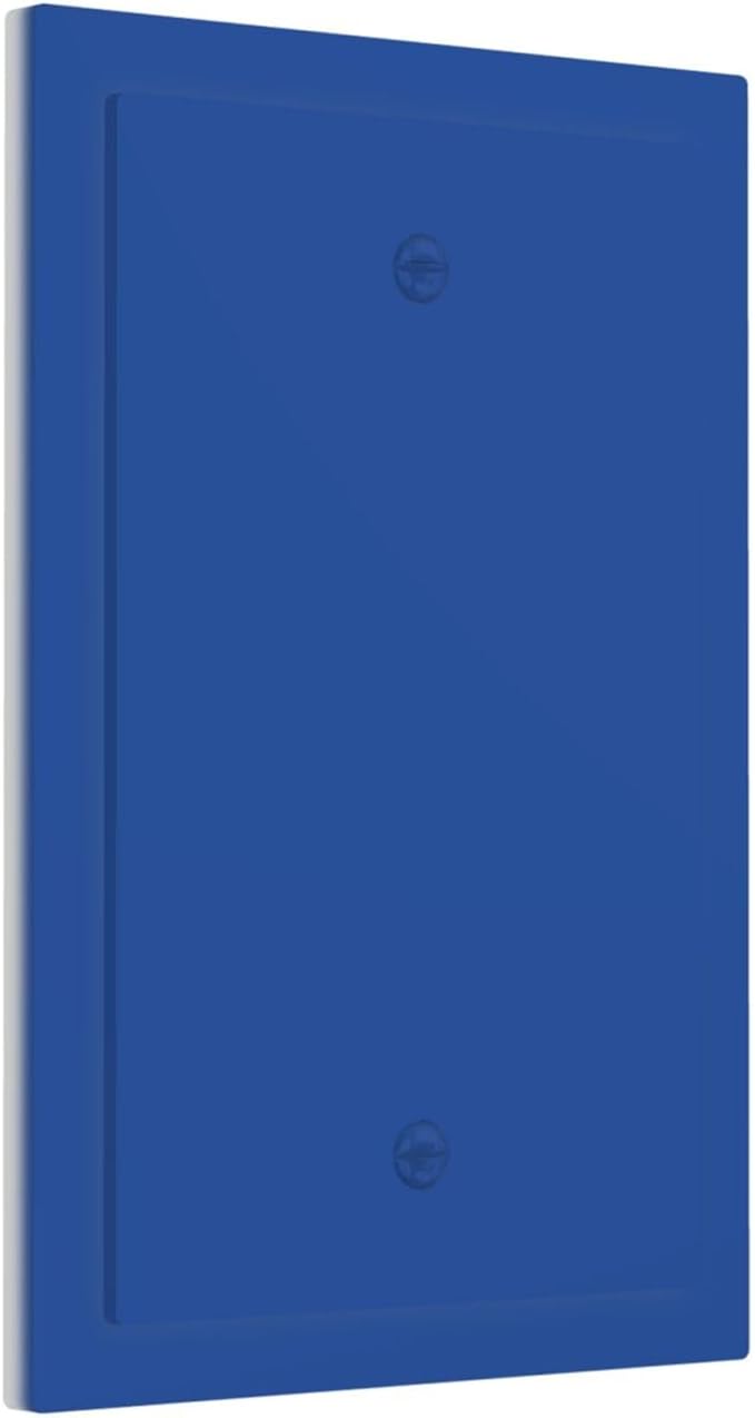 Blue Decorative 1 Gang No Device Blank Wall Plate Blank Light Switch Cover Switchplate Electric Unused Faceplate Covers
