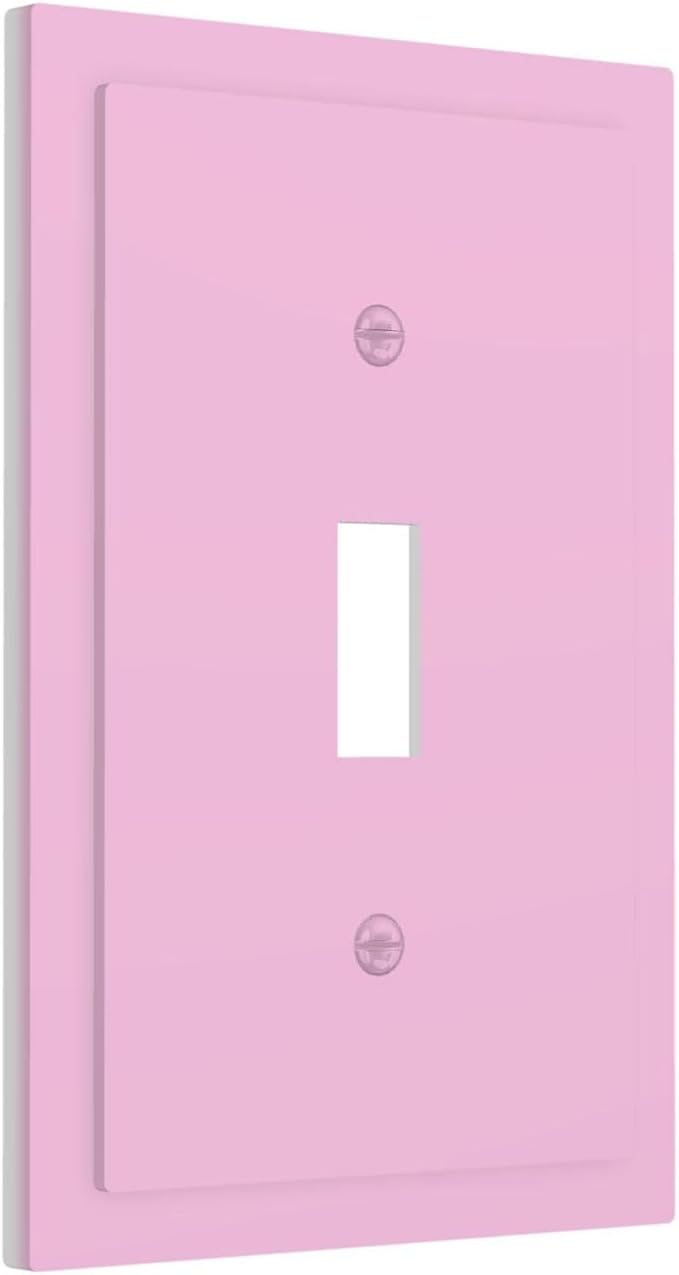 Decorative Light Purple Toggle 1-Gang Toggle Light Switch Cover, Pretty Beauty Romantic Lavender Girly Fashion Trendy Elegant Purple Single Electrical Device Switch Face Wall Plate One Gang