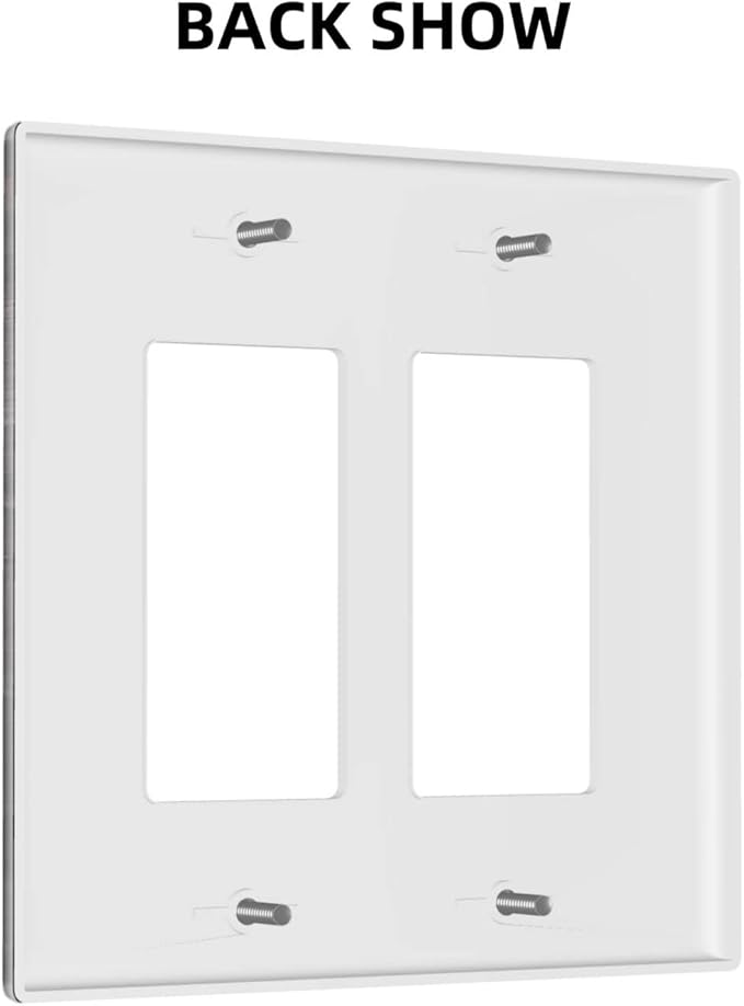 Decorative Switch Plate Covers Black Farmhouse Wood Board 2 Gang Double Rocker Decora Light Switch Cover Western Country Lodge Dual Outlet Wall Plate Electrical Faceplate GFCI for Bathroom