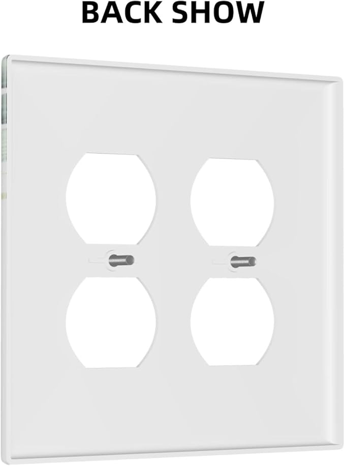 Colorful Plant Flower Sage Eucalyptus Leaves Outlet Covers 2 Gang Double Duplex Decorative Light Switch Covers Electrical Wallplates Socket Faceplate for Bedroom Living Room Decor