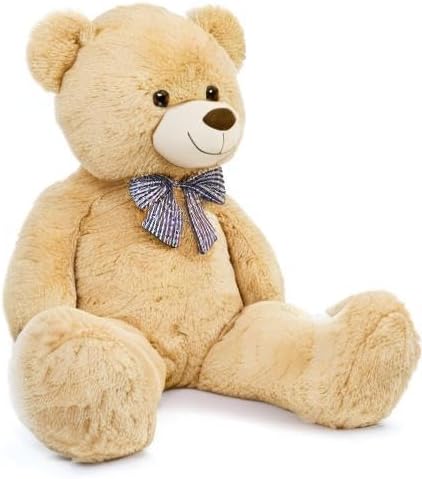 MorisMos Giant Teddy Bear 4 Feet, Cute Big Huge Bear Stuffed Animal 47inch, Classic Teddy Bear Plush Gift for Baby Shower Decorations, Party,Birthday,Valentines Day, Brown