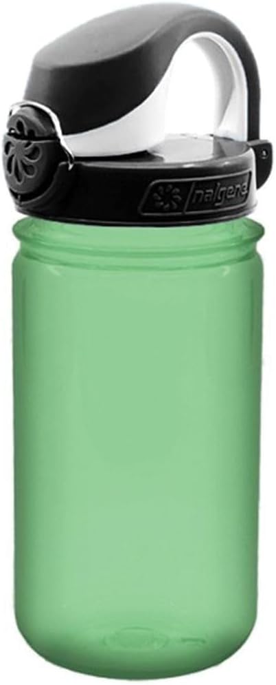 Nalgene Sustain Tritan BPA-Free Kids On The Fly Water Bottle Made with Material Derived from 50% Plastic Waste, Leak Proof, Durable, BPA Free, Carabiner Friendly, Reusable, 12 oz