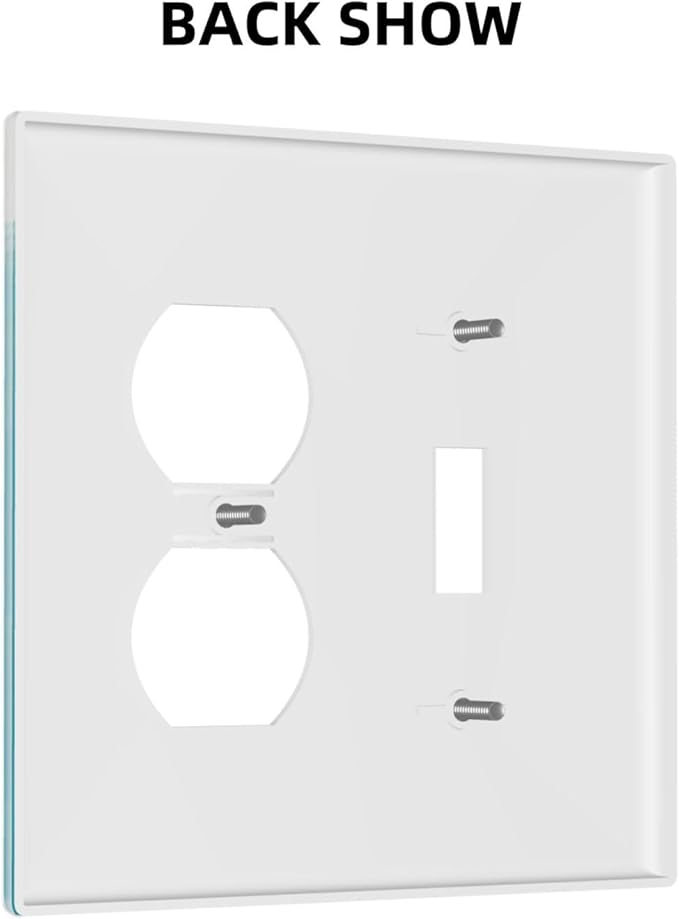 Beach Shark Oceanjaws Movie Vintage Look Wallplates 1 Toggle 1 Duplex Switch Plate Electrical GFCI Faceplate Decorative Light Switch Covers for Bathroom Kids Room Decor